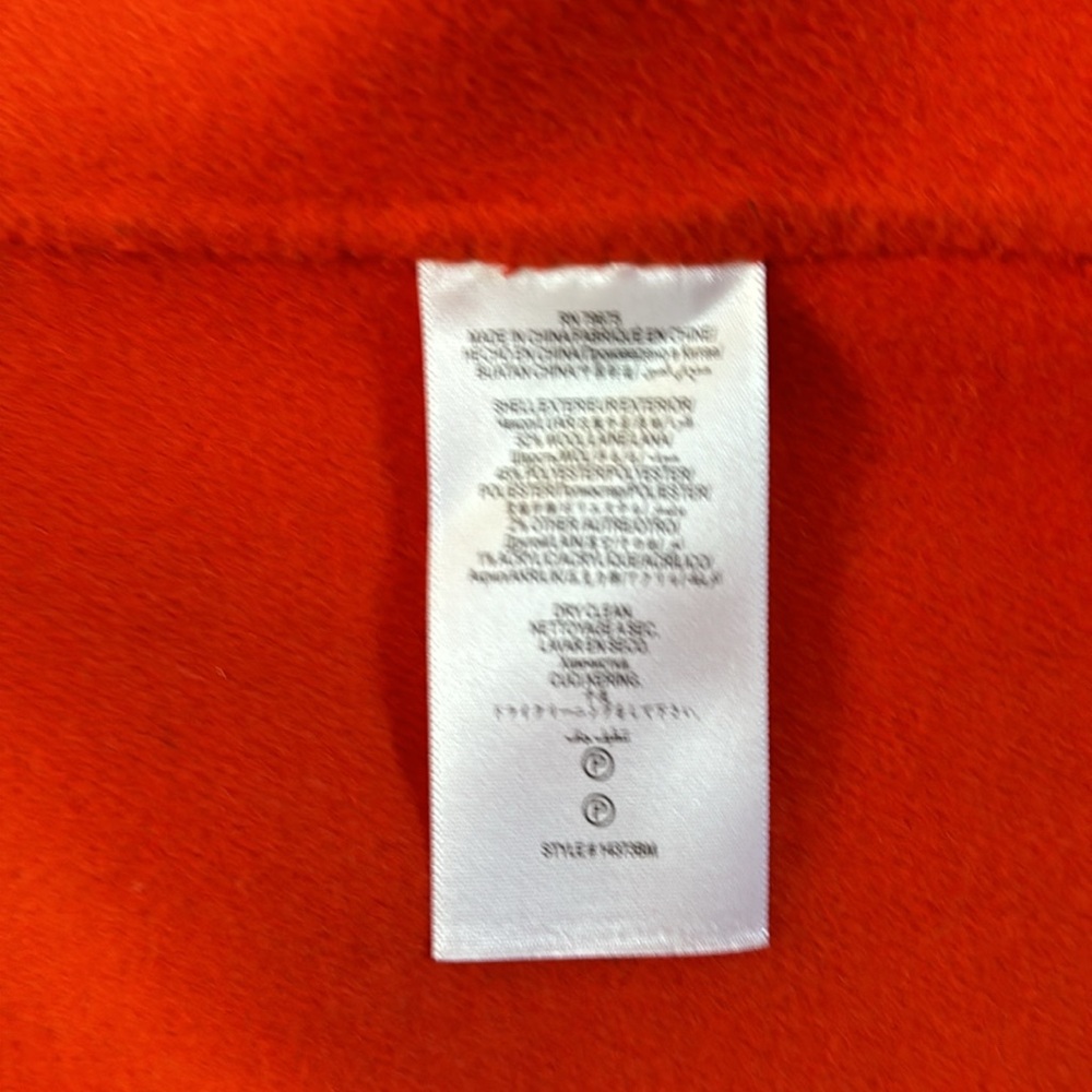 BCBG long orange felt vest/dress, size L - Picture 6 of 7
